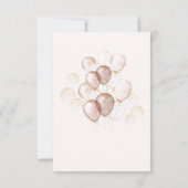 Sparkle Pink Gold Crown Princess Eerste Verjaardag Kaart (Achterkant)