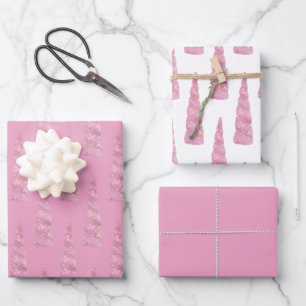 Sparkle Pink Gold Glam Eenhoorn Verjaardag Inpakpapier Vel