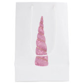 Sparkle Pink Gold Glam Eenhoorn Verjaardag Medium Cadeauzakje (Achterkant)