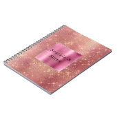 Sparkle Pink Gold Glam Glitter Notitieboek (Linkerzijde)