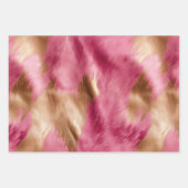Sparkle Pink Gold Southwest Faux Koeienhuid Verjaa Inpakpapier Vel (Voorkant 2)