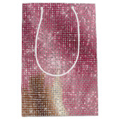 Sparkle Pink Gold Southwest Faux Koeienhuid Verjaa Medium Cadeauzakje (Voorkant)