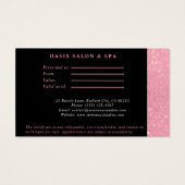 Sparkle Pink Salon & Spa Cadeaubon Visitekaartje (Achterkant)