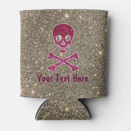 Sparkle Pink Skull Koelbox Blikjeskoeler (Voorkant)