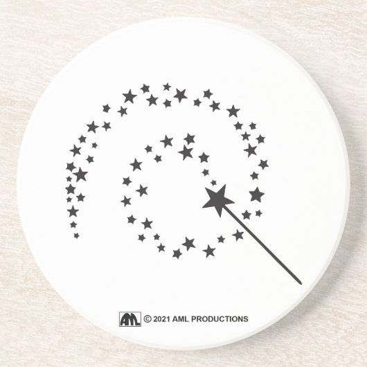 SPARKLE Pixie Dust Wand Zandsteen Onderzetter (Voorkant)