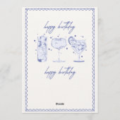 Sparkle & Pop! Editable Birthday Bash Invitation Kaart (Achterkant)