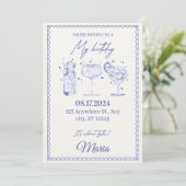 Sparkle & Pop! Editable Birthday Bash Invitation Kaart (Staand voorkant)