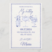 Sparkle & Pop! Editable Birthday Bash Invitation Kaart (Voorkant)