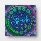 Sparkle Pretty Floral Whimsical Inspiration Easel Fotoplaat (Voorkant)