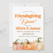 Sparkle Pumpkin Friendsgiving Uitnodiging (Voorkant)