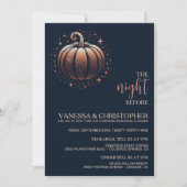 Sparkle Pumpkin Night voor de bruiloft repetitie Kaart (Voorkant)