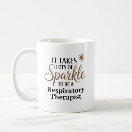 Sparkle Quote Cadeau voor Respiratory Therapist Koffiemok (Links)