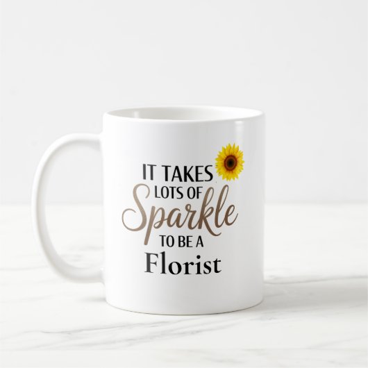 Sparkle Quote Gift voor bloemist Koffiemok (Links)