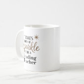 Sparkle Quote Gift voor het lezen van Тeacher Koffiemok (Voorkant links)