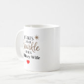 Sparkle Quote Gift voor Militaire Vrouw Koffiemok (Voorkant links)