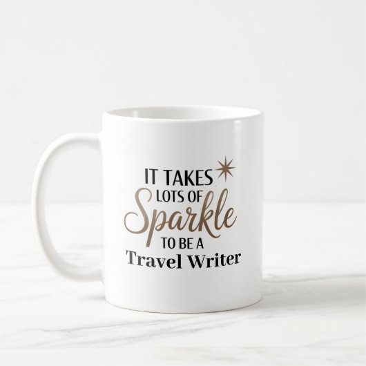 Sparkle Quote Gift voor Travel Writer Koffiemok (Links)