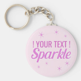 Sparkle quote glitter effect aangepaste roze tekst sleutelhanger