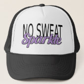 Sparkle quote paarse glitter effect text trucker pet (Voorkant)