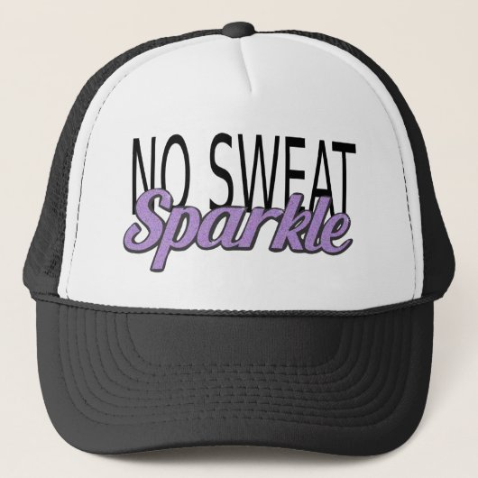 Sparkle quote paarse glitter effect text trucker pet (Voorkant)