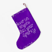 Sparkle Quote Paarse kerst Kleine Kerstsok (Achterkant (Hangend))