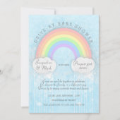 Sparkle Rainbow Drive-by Baby shower Invitation Kaart (Voorkant)