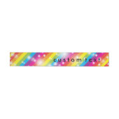 Sparkle Rainbow Glitter Gestreepte Wrap Rond Label Omwikkelbaar Adreslabel (Individueel)