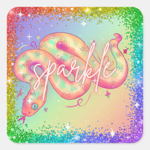 "Sparkle" Rainbow Snake Sticker