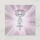 *~* Sparkle Rays Healing Reiki Energy Lotus Vierkante Visitekaartje (Voorkant)