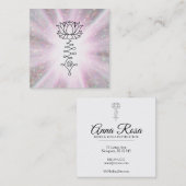 *~* Sparkle Rays Healing Reiki Energy Lotus Vierkante Visitekaartje (Voorkant / Achterkant)