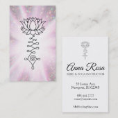 *~* Sparkle Rays Reiki Energy Healing Lotus Visitekaartje (Voorkant / Achterkant)