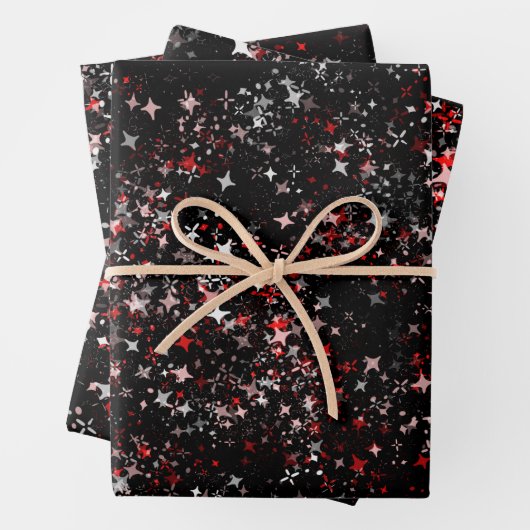 Sparkle red pink inpakpapier vel (In situ)