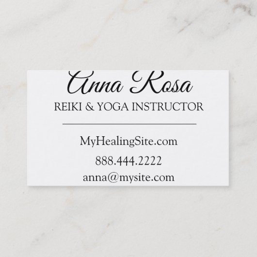 *~* Sparkle Reiki Energy Healing Rays Visitekaartje (Achterkant)