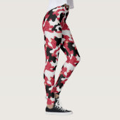 Sparkle Rood Wit Zwart Camouflage Camo Leggings (Rechts)