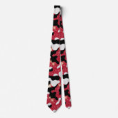 Sparkle Rood Wit Zwart Camouflage Camo Stropdas (Voorkant)