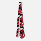 Sparkle Rood Wit Zwart Camouflage Camo Stropdas (Achterkant)