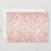 Sparkle Roos Gold Blush Gown Sweet 16 party Kaart (Achterkant)