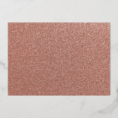 Sparkle Roos Gold Butterfly Dress Quinceanera Folie Uitnodiging (Achterkant)