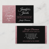 Sparkle Roos Gold Crown Juwelen Accessoires Visitekaartje (Voorkant / Achterkant)