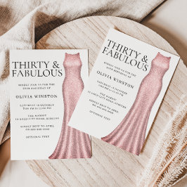 Sparkle Roos Gold Dress Vrouwen 30ste Verjaardag P Kaart