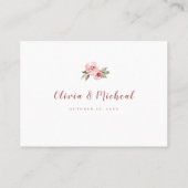 Sparkle Roos Gold Floral Website invoegen Kaart Plaatskaartje (Achterkant)