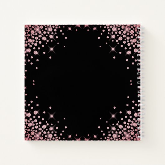 Sparkle Roos Gold Glitter 21e Verjaardag Gastenboe Notitieboek (Achterkant)