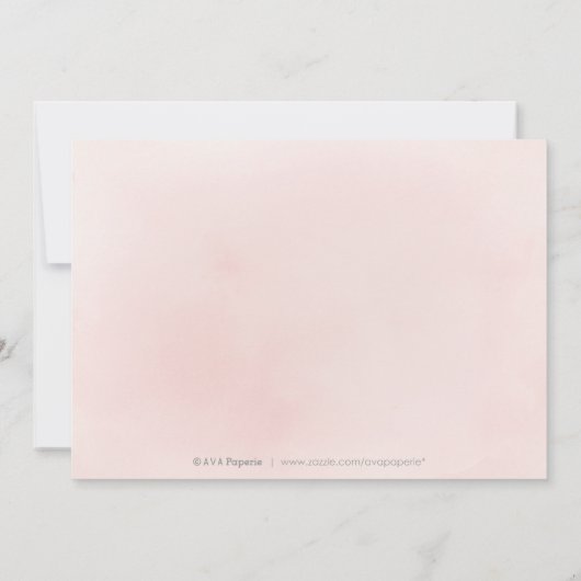 Sparkle roos gold glitter and floral Save the Date (Achterkant)