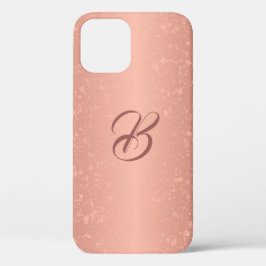 Sparkle Roos Gold Kijk Monogrammed iPhone Case
