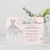 Sparkle Roos Gold Silver Dress Ring Vrijgezellenfe Kaart (Staand voorkant)