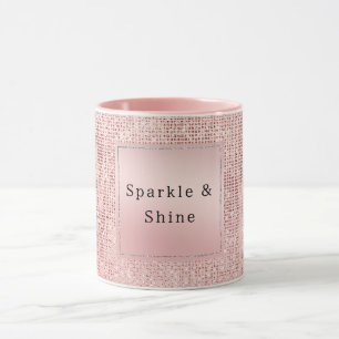 Sparkle Roos Goud Glam Bruin Glitter Mok