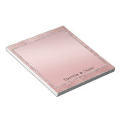 Sparkle Roos Goud Glam Bruin Glitter Notitieblok (Schuin)