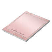 Sparkle Roos Goud Glam Bruin Glitter Notitieblok (Linkerzijde)