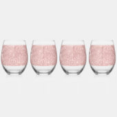 Sparkle Roos Goud Glam Bruin Glitter Wijnglas Zonder Voet (Rechts)