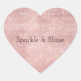 Sparkle Roos Gouden Glam Hart Sticker