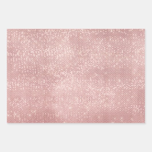Sparkle Roos Gouden Glam Inpakpapier Vel (Voorkant 3)